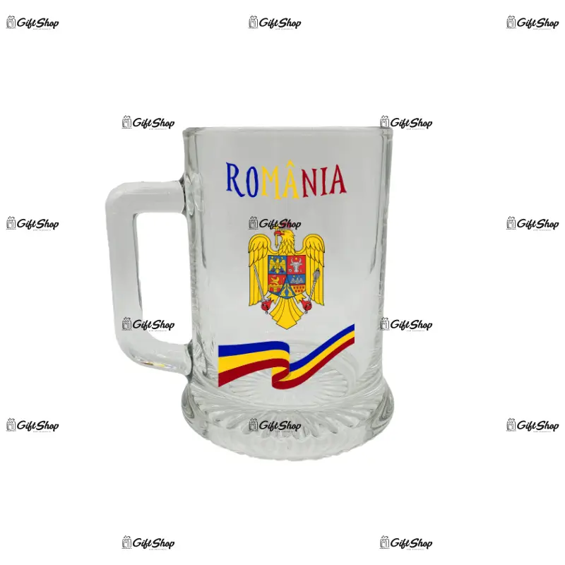 Stema romania, halba cu mesaj